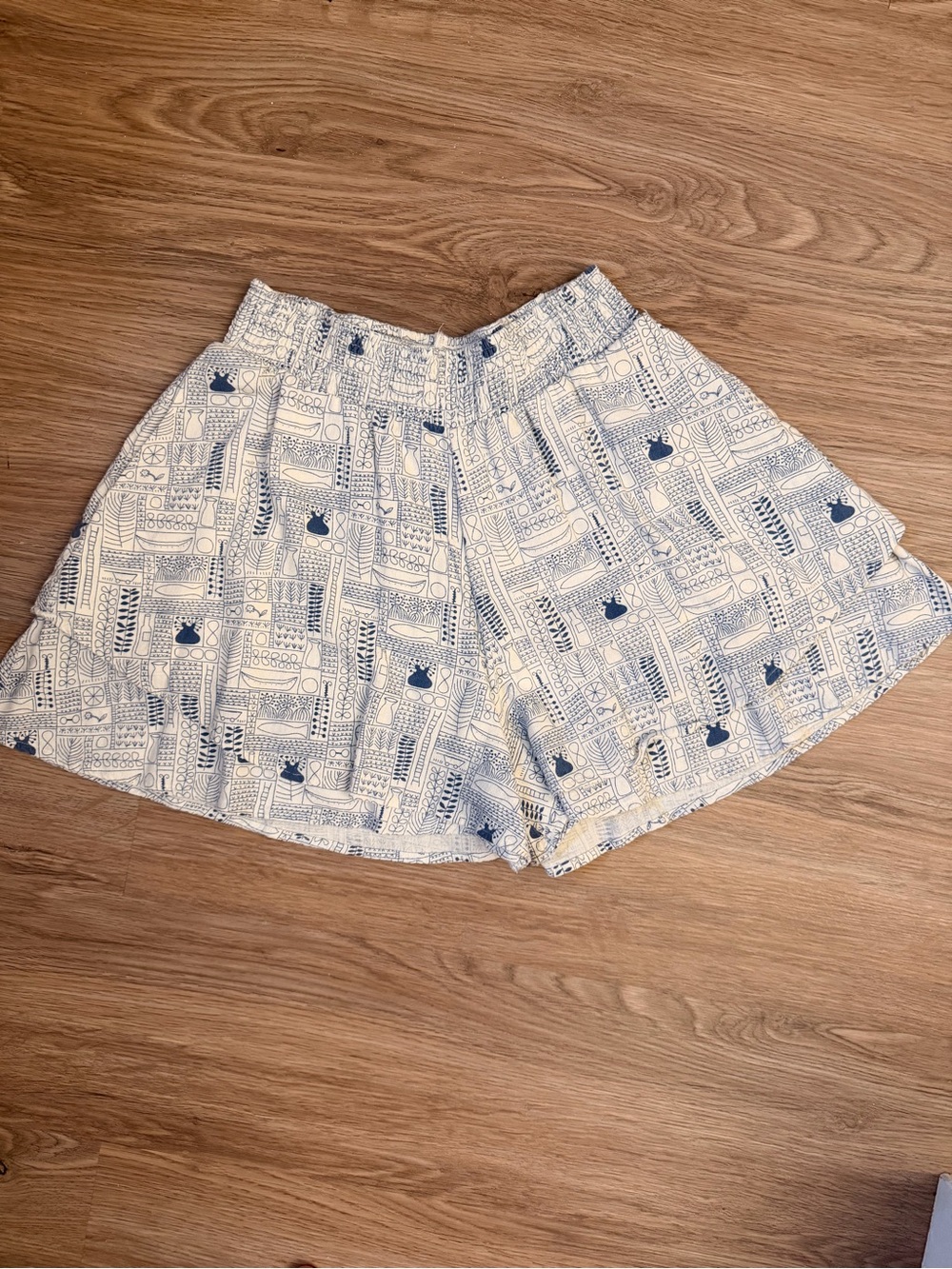 Splendid Women's Blue & White Printed Pull-On Shorts